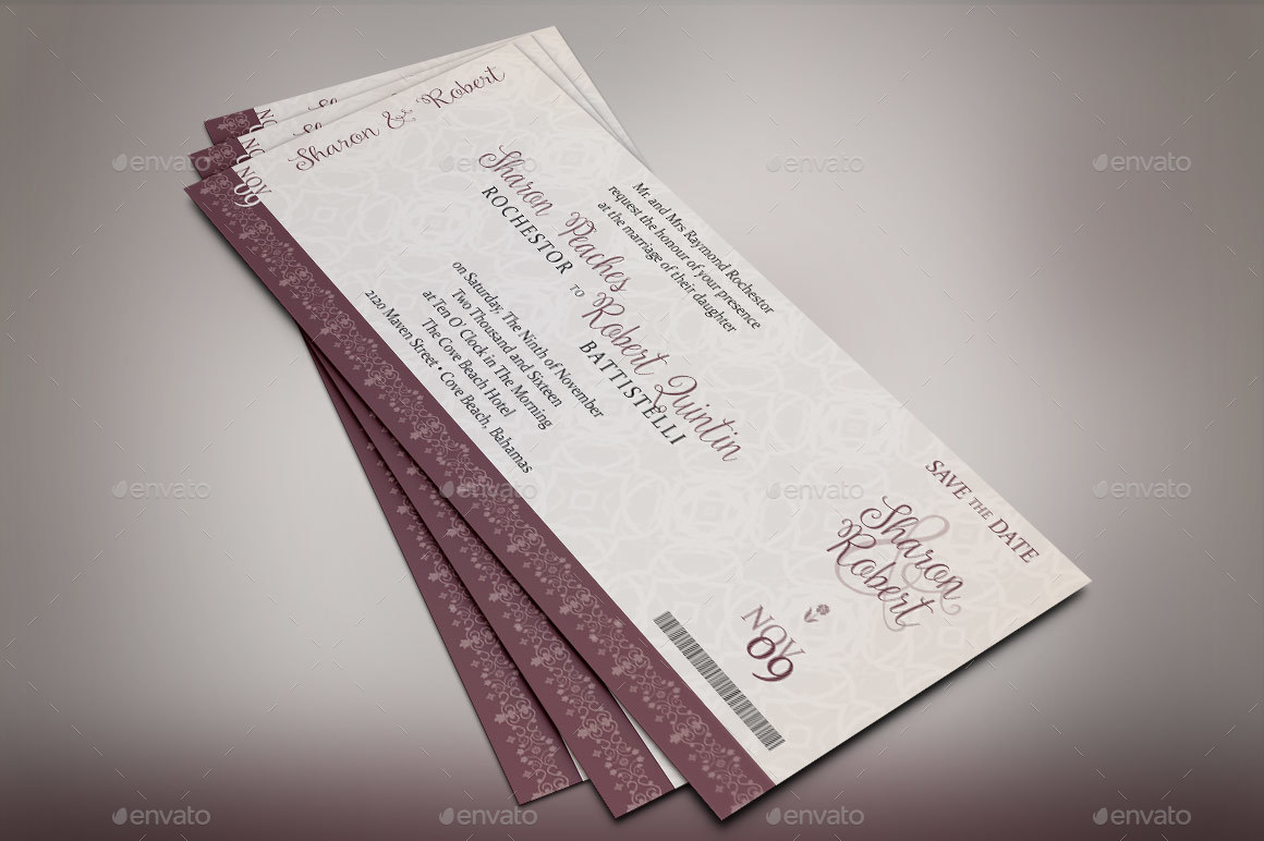 <strong>Vintage Boarding Pass Invitation Template</strong> by Godserv2 ... Vintage boarding pass template